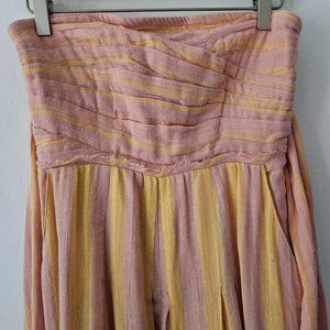 Free People Stripe Me Up Strapless Midi Dress Small